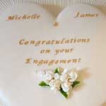 heart engagement cake