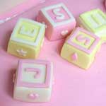 christening abc blocks cake
