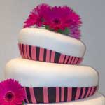 modern squinty wedding cake