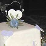sea holly wedding cake