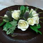 seaholly sugarpaste flowers chocolate wedding cake