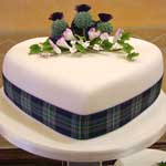 sugarpaste flower spray wedding cake