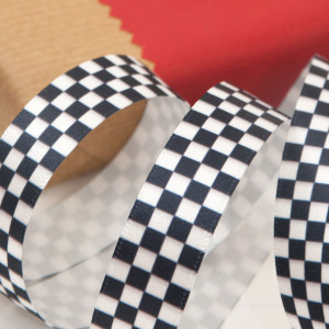 Ribbon 15mm Checkered Flag Ribbon 15mm Checkered Flag