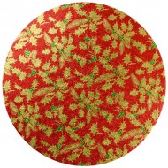 Christmas Drum Round 10" Red Holly Christmas Drum Round 10" Red Holly