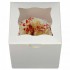 Cupcake Box 1 White Flat Top with Window