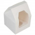 Cupcake Box 1 White Window with Pitched Top