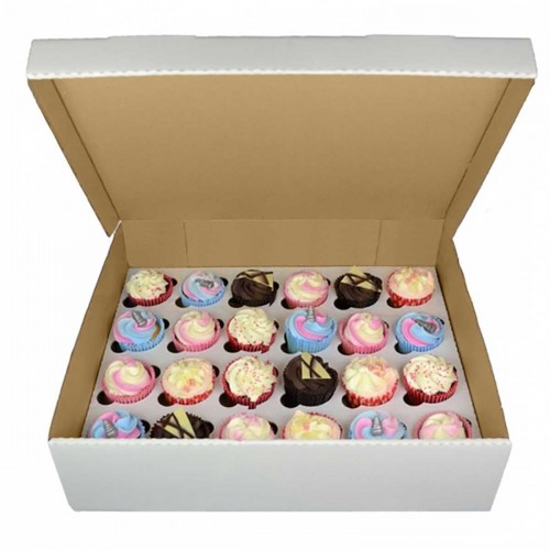 Cupcake Box Corrugated 24 Extra Deep Glasgow