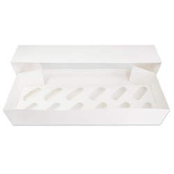 Oblong Cupcake Box 12 White
