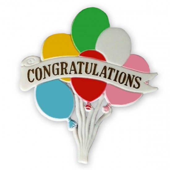 Bonzos Acrylic Congratulations Balloons Topper