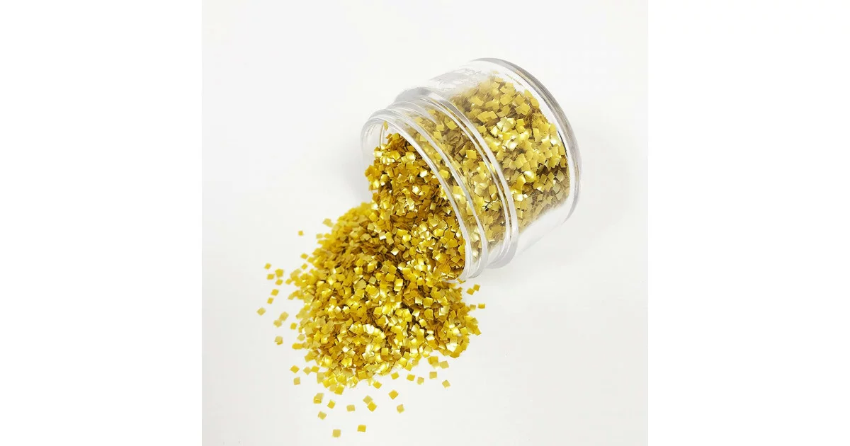 Edible Glitter Squares Gold 7g Glasgow