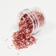 Edible Glitter Squares Rose Gold 7g