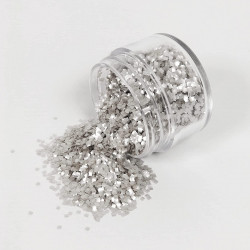 Edible Glitter Squares Silver 7g