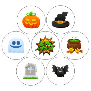 Halloween Toppers 50mm x15 Halloween Toppers 50mm x15