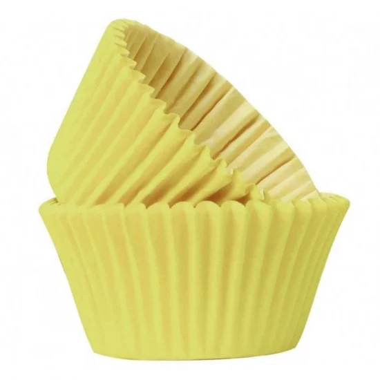 Muffin Paper Cases Yellow x50 SugarCraftShop, Glasgow - Main Image