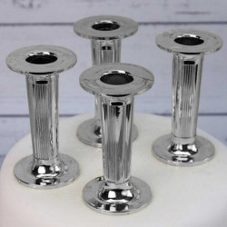 Pillar Round 3" Silver x4