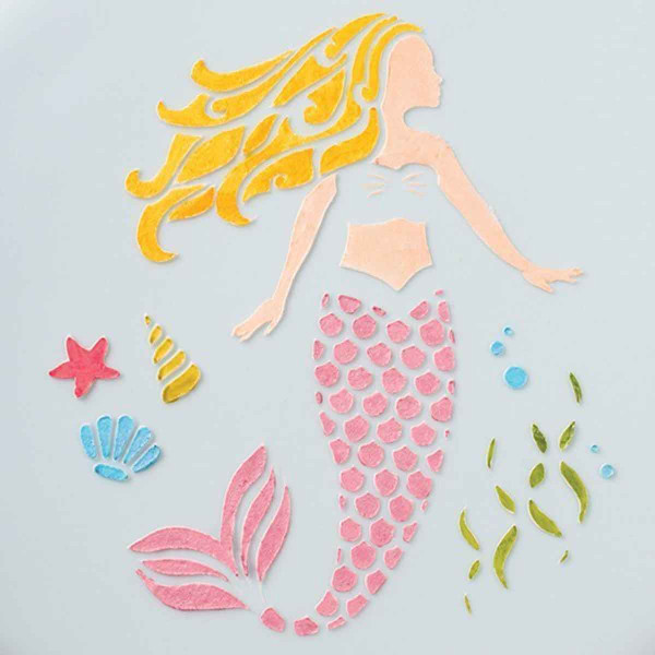 Cake Star Mermaid Stencil Cake Star Mermaid Stencil