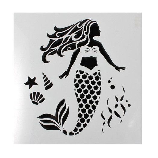 Cake Star Mermaid Stencil Cake Star Mermaid Stencil