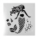 Cake Star Mermaid Stencil