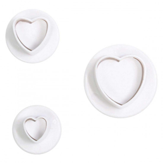 Cake Star Heart Plunger Cutter Set x3