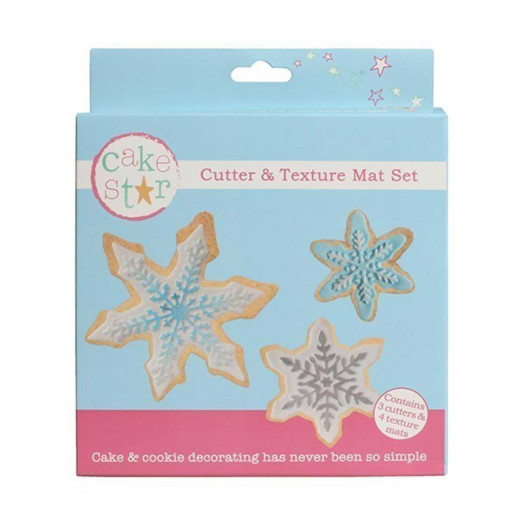 Cake Star Cutter & Texture Mat Snowflake