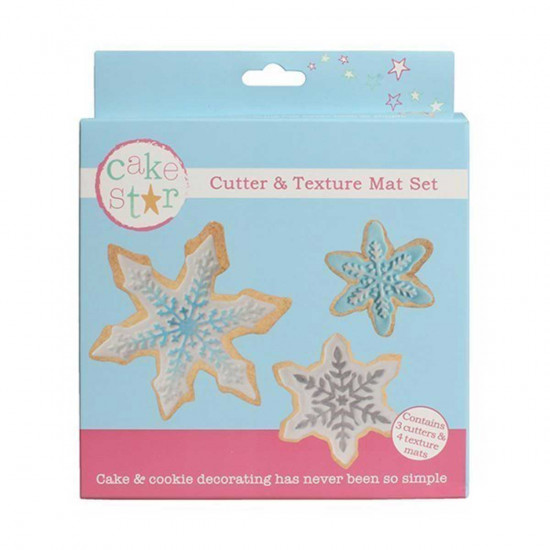 Cake Star Cutter & Texture Mat Snowflake