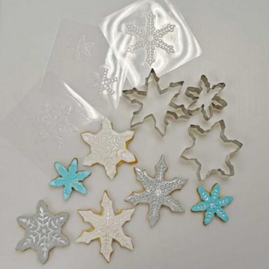 Cake Star Cutter & Texture Mat Snowflake