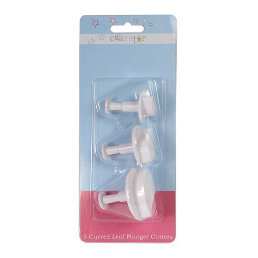 Cake Star Curved Leaf Plunger Cutter Set Cake Star Curved Leaf Plunger Cutter Set