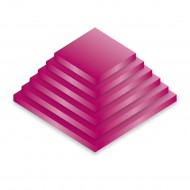 Drum Square 14" Hot Pink/Cerise