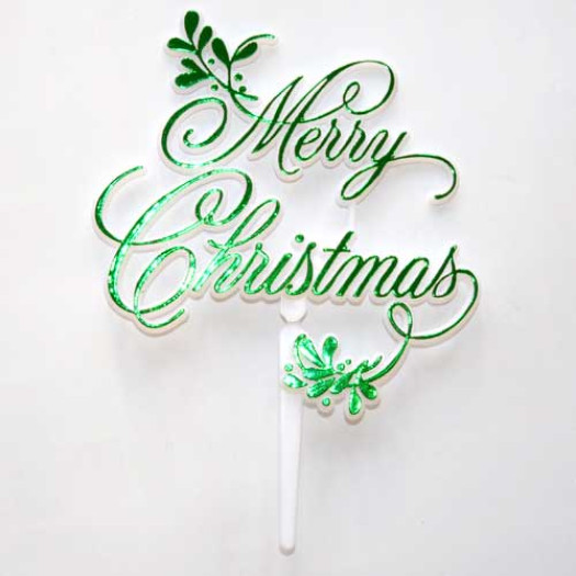 Culpitt Merry Christmas Mistletoe Motto Green