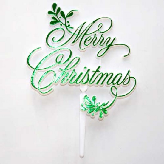 Culpitt Merry Christmas Mistletoe Motto Green