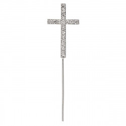 Diamante Cross on Stem