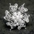 Diamante/Pearl Fashion Brooch Silver
