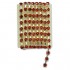 Diamante Strand Burgundy/Red on Silver 1m