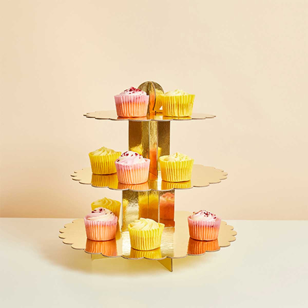Club Green 3-Tier Cupcake Stand Gold Club Green 3-Tier Cupcake Stand Gold