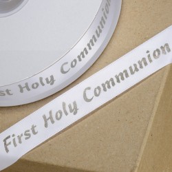 Ribbon 20mm First Holy Communion Silver