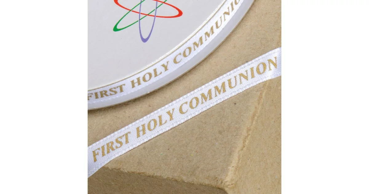 Ribbon 6mm First Holy Communion Gold x1 meter | SugarCraftShop, Glasgow