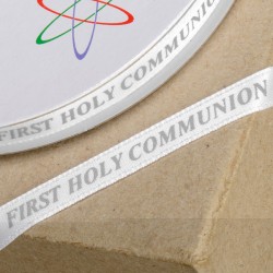 Ribbon 6mm First Holy Communion Silver