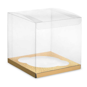 Cupcake Box Clear with Gold Inserts x10 Cupcake Box Clear with Gold Inserts x10
