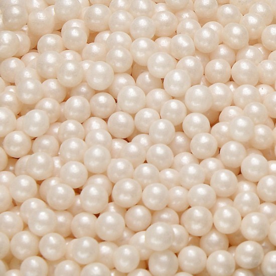 Bonzos Sugar Pearls 4mm Ivory 100g