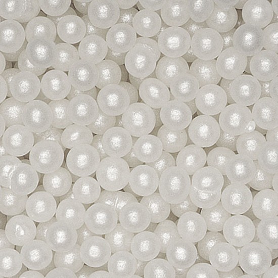 Bonzos Sugar Pearls 4mm White 100g