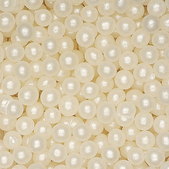 Bonzos Sugar Pearls 8mm Ivory 100g