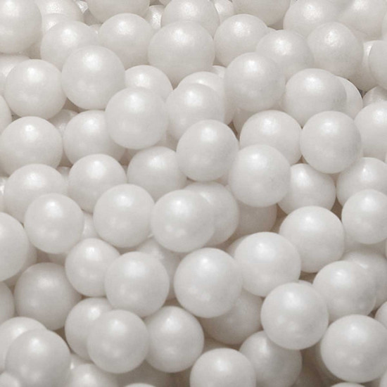 Club Green Sugar Pearls 10mm WHITE 75g