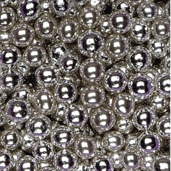 Sugar Balls 8mm Metallic Silver 100g