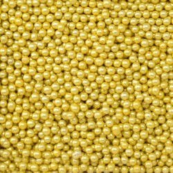 Sugar Balls 4mm Metallic Gold 100g