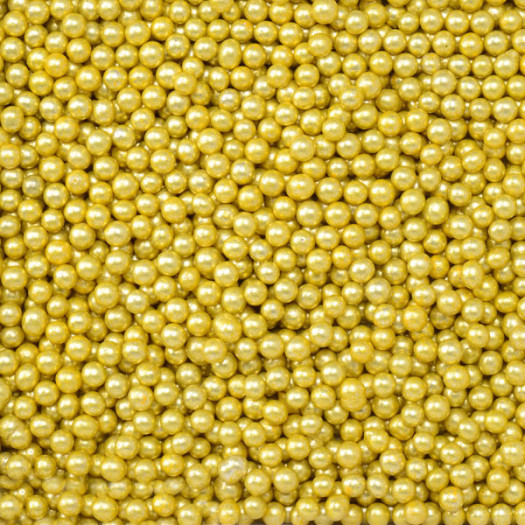 Bonzos Sugar Balls 4mm Metallic Gold 100g Bonzos Sugar Balls 4mm Metallic Gold 100g