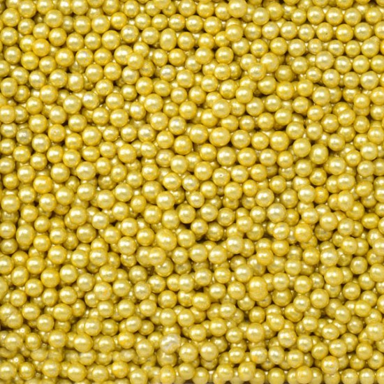 Bonzos Sugar Balls 4mm Metallic Gold 100g