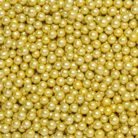 Bonzos Sugar Balls 6mm Metallic Gold 100g