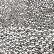Sugar Balls Mixed Metallic Silver 100g