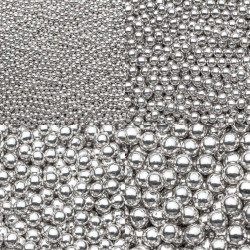 Sugar Balls Mixed Metallic Silver 100g