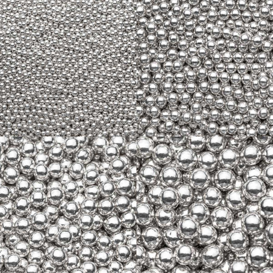 Club Green Sugar Balls Mixed Metallic Silver 100g